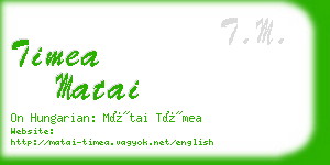 timea matai business card